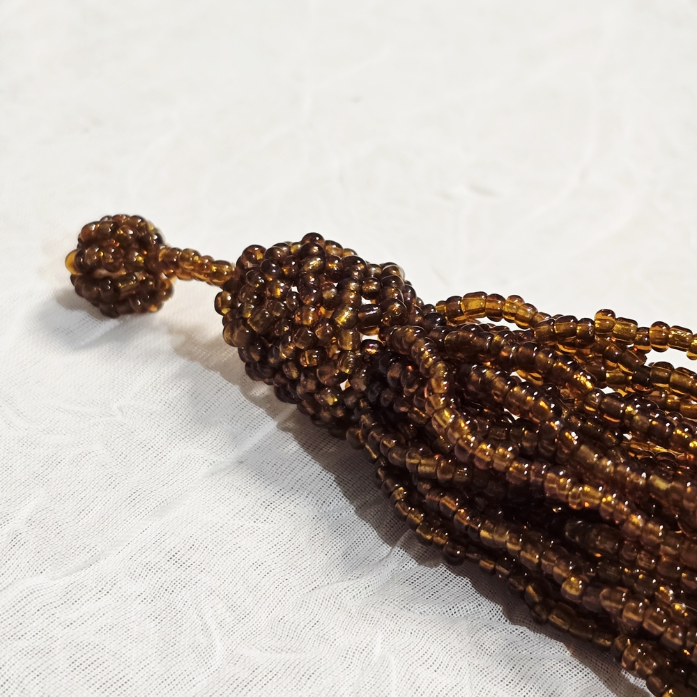 $3 with $5+ Bundle•Chic Multi-Strand Brown Glass Seed Bead Bracelet 0258 - Picture 4 of 5